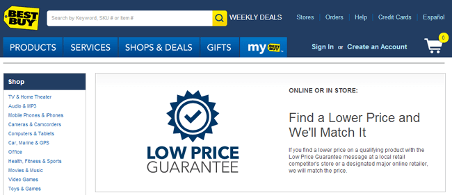 does best buy price match