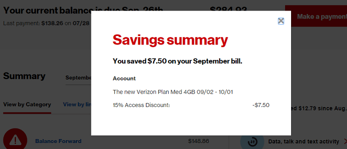 Verizon discount