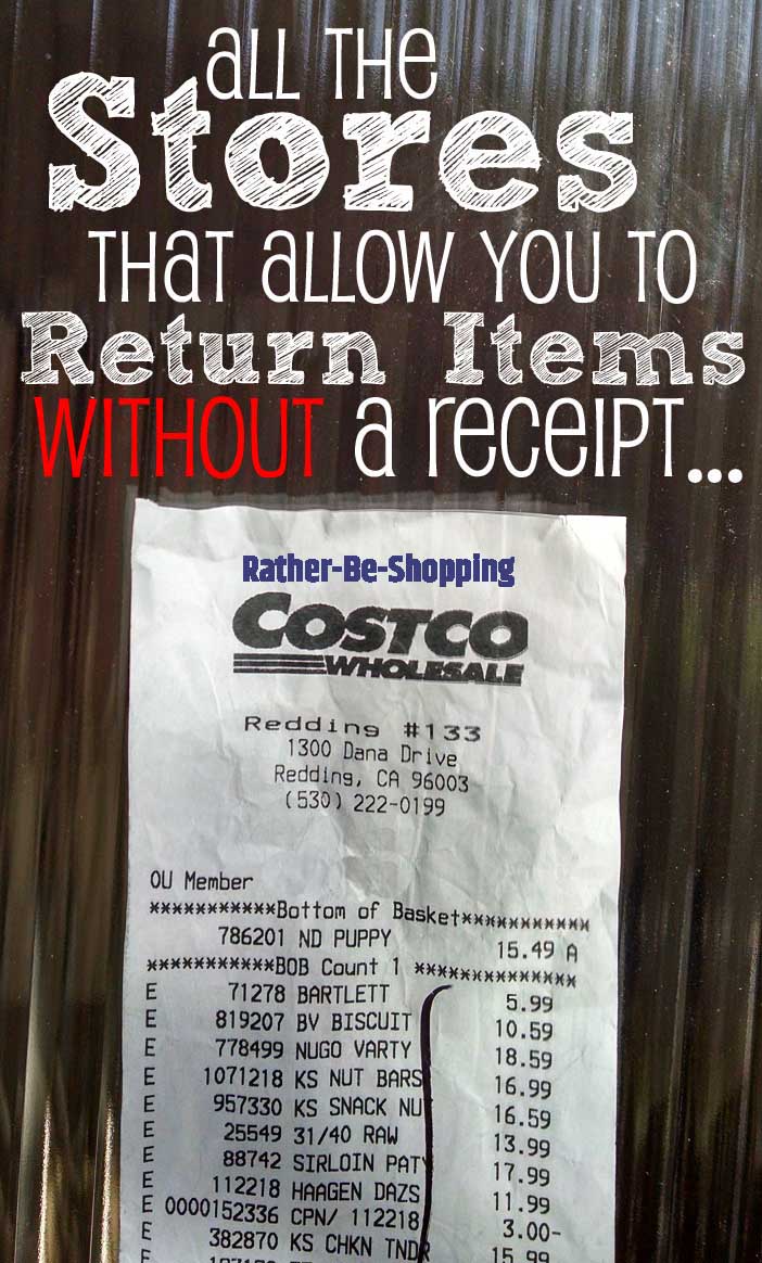 The Stores That Allow you to Return Items Without a Receipt