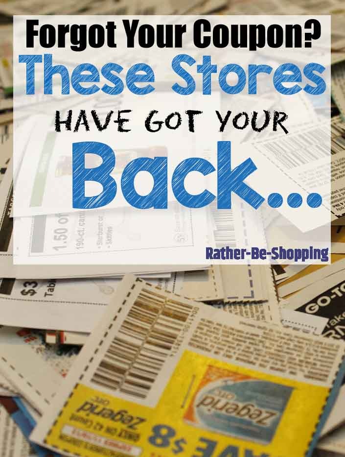 Forgot your Coupon? These Retailers Still Got your Back