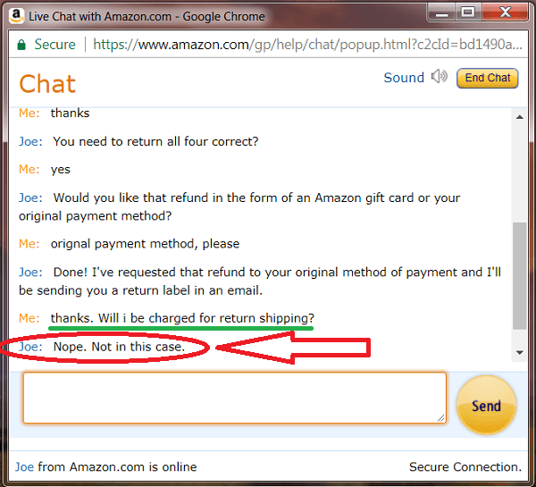 Amazon Free Return Shipping