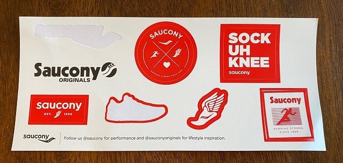 Free Saucony Stickers