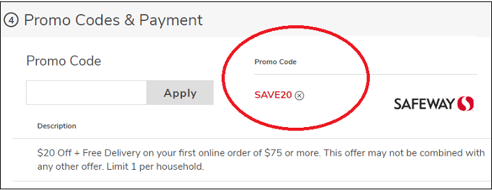 Safeway Coupon for Grocery Delivery