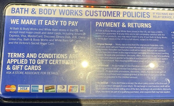 bath and body works return policy