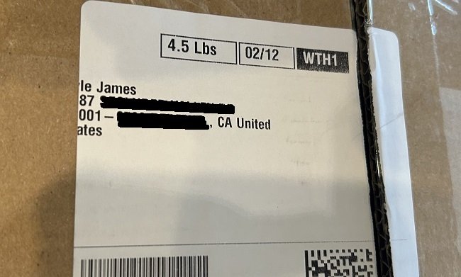 Messed up Amazon shipping label