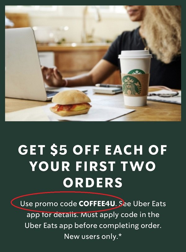 Uber Eats coupon code