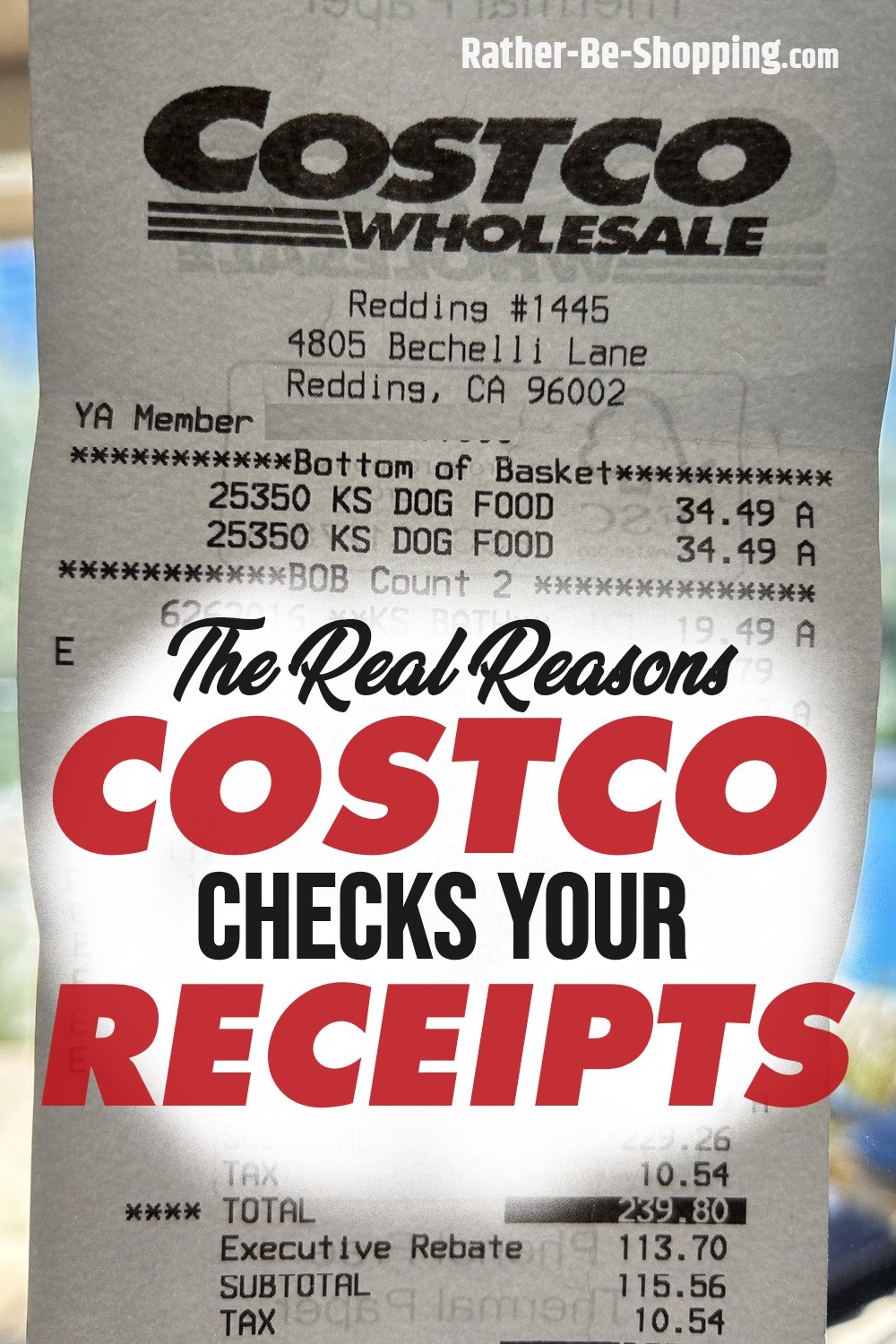 چرا Costco رسید شما را در پرداخت چک می کند (از رسید چک)